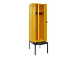 locker met bank,voor scheiding van kleding,HxBxD 2120x600x815mm,2vak