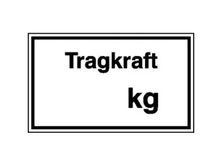 aanwijzingsbord,Draagvermogen ... kg,aluminium gemerkt,gemoffeld - 1