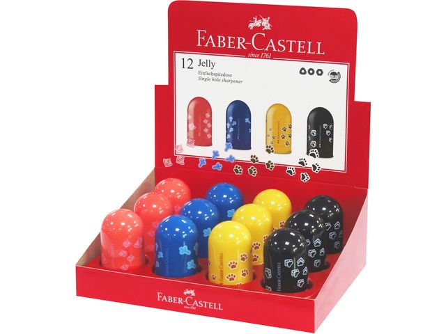 puntenslijper Faber-Castell assorti display 12 stuks | FaberCastellShop.be