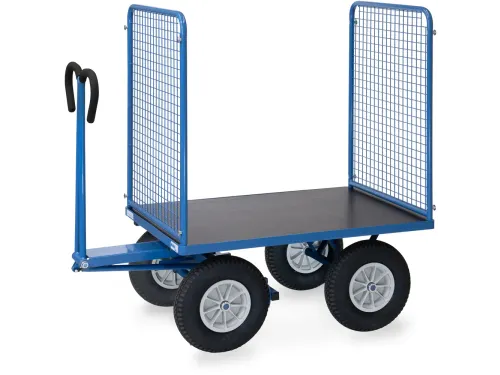 Handtrekwagen 6444P 750kg 1135x795mm draadgaas polyurethaan wielen
