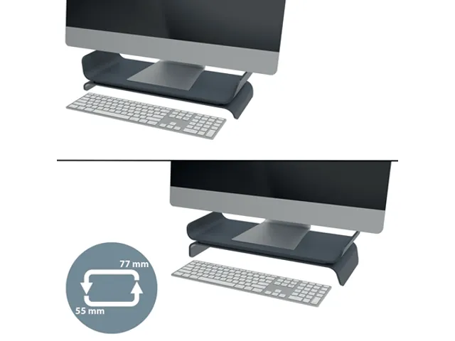 Monitorstandaard Leitz Ergo verstelbaar grijs