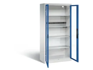 acculaadkast 1950x930x500mm 5stekkerdozen 230V cil.-slot front RAL5010 - 1
