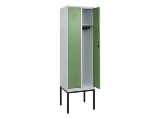 locker,HxBxD 2120x600x500mm,2vak,vak B 300mm,cil.-slot,voetonderstel - 2