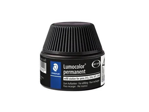 Viltstiftvulling Staedtler Lumocolor permanent 15ml zwart