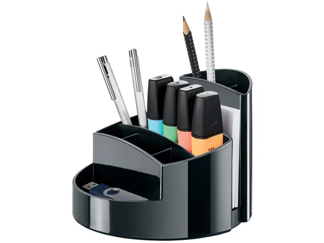 plumier avec 9 compartiments Rondo, noir