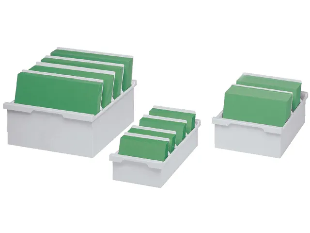 Kaartenbak Exacompta A5 trog kunststof grijs