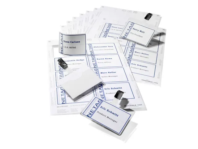 Badgesets met klem 90x60mm