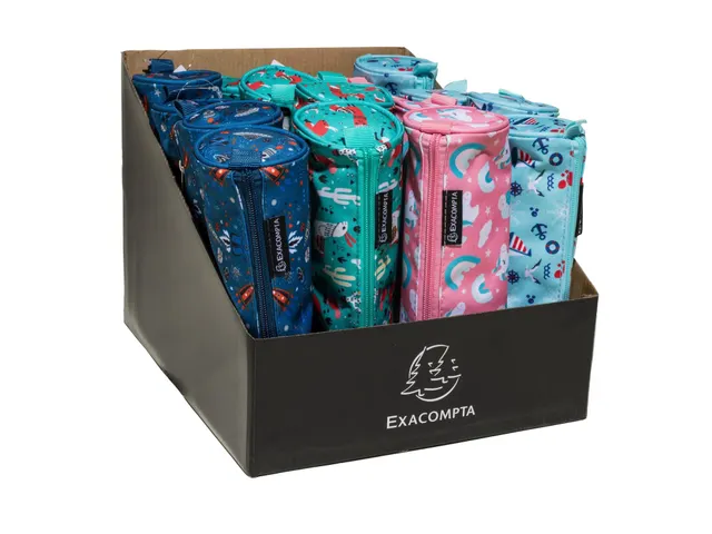 Trousse ronde Polyester imprimé Dream - 22,5x7,5cm - Visuels assortis