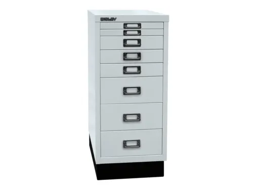 kantoor-ladekast HxBxD 670x279x380mm 8 laden romp lichtgrijs staal