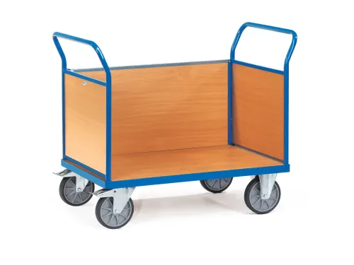 Driewandwagens 2531 600kg 1000x600mm Ral5007 Houten Plaat