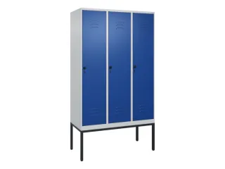 locker,HxBxD 2120x1200x500mm,3vak,vak B 400mm,draaigrendel - 1