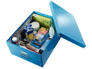Opbergbox WOW Click & Store 369x200x482mm blauw 85% gerecycled karton - 3