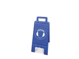 Gebodsbord,Gehoorbescherming Dragen,Vloeropsteller,Kunststof,Blauw