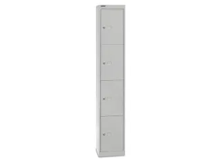 lockerkast,HxBxD 1802x305x305mm,1x4vakken,cil.-slot,romp lichtgrijs - 2