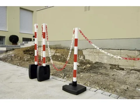 afzetpaal met ketting,paal HxØ 900x50mm,paal kunststof,geel/zwart