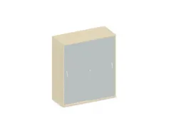 Schuifdeurkast 1150x1000x430mm Romp Esdoorn Decor Front Lichtgrijs