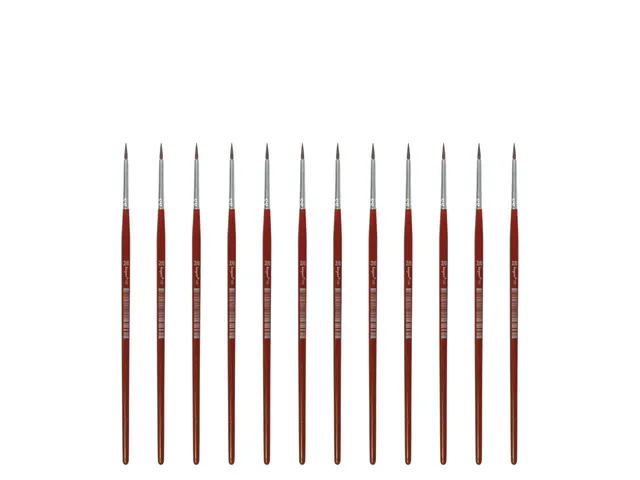 Penseel Kangaro Serie 120 rond Nr. 2/0 geitenhaar doos 12 stuks