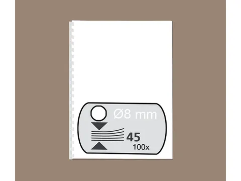 Bindrug Gbc 8mm 21-Rings A4 Wit 100 Stuks