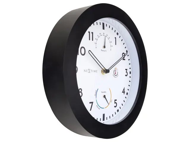 Buitenklok Nextime dia 25,5cm Daisy met thermo- en hydrometer cijfers,