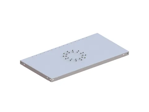 legbord,v. magazijnstelling,BxD 1000x500mm,vakl. 150kg,staal,RAL7035