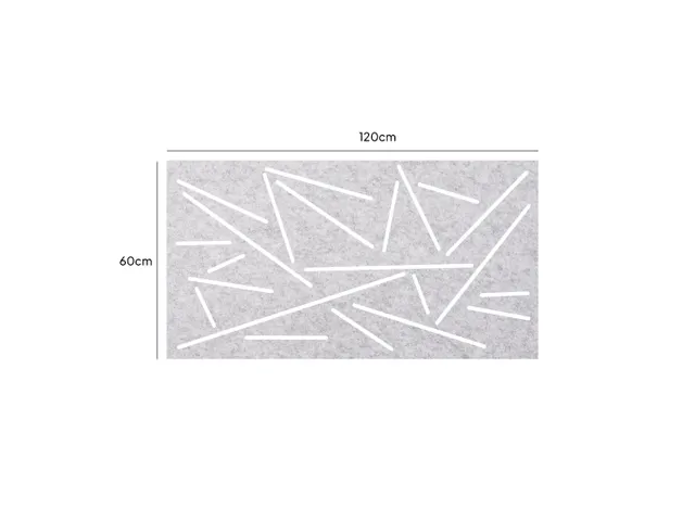 Ecran de séparation acoustique motif découpé 60x120cm Gris clair