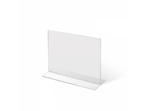 Folderhouder A6 T-stand Acryl liggend