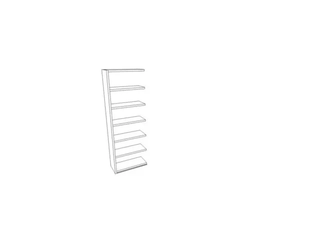 scheidingswand grondveld HxBxD 2560x900x430mm 6ordnerhoogtes wit