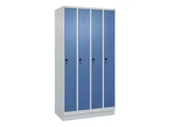 locker,HxBxD 1950x1000x500mm,4vak,vak B 250mm,draaigrendel,sokkel