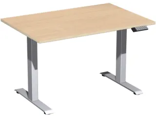 Elektrisch ihv bureau,HxBxD 630-1280x1200x800mm,blad beuken - 1