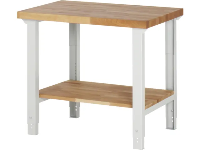 werkbank,RAL 7035/RAL 5010,HxBxD 790-1140x1000x700mm,beukblad