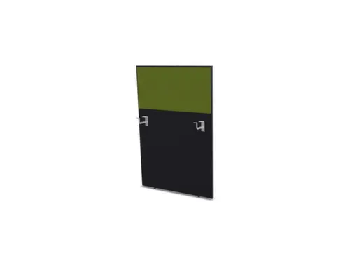 baliepaneel,v. bureau,aanbouw rechts,B 800mm,CC-zwart,BN7048-groen