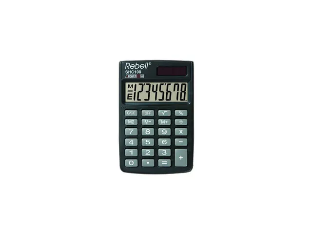 Calculator Rebell-SHC108-BX zwart pocket