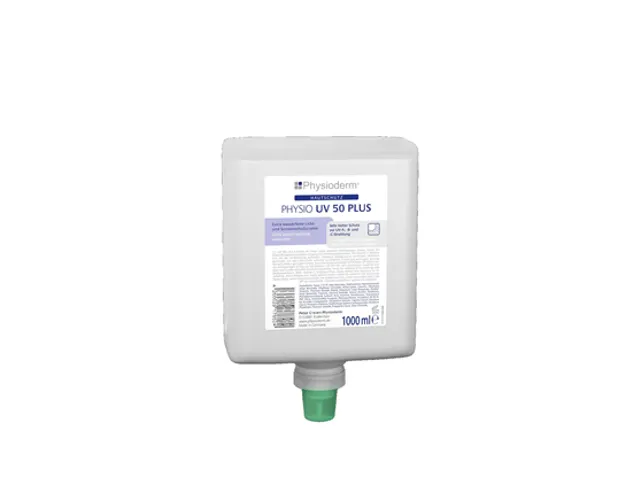 Physio UV 50 Plus zonnecrème, 1 liter Neptune vulling doos à 6 stuks