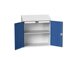 lessenaarkast 1130x1050x550mm 1 legbord en 2 laden RAL7035+RAL5010