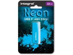 Neon USB 2.0 stick, 32 GB, blauw