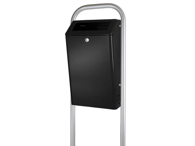 Buitenafvalbak 50 Liter Zwart Grijs