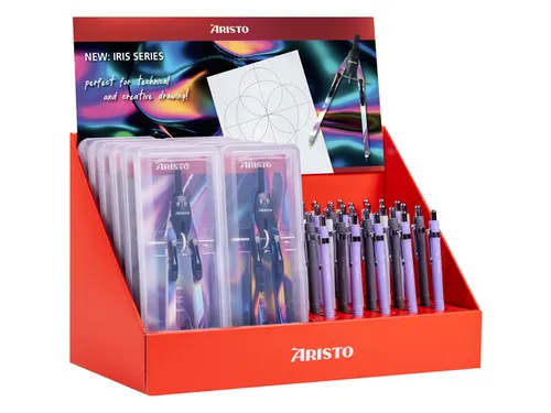 Passer Iris en Studio Pen Aristo in display 42 stuks assorti kleuren