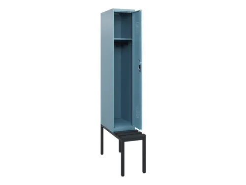 locker met bank,HxBxD 1950x300x815mm,1vak,vak B 300mm,cilinderslot