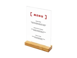 Menukaarthouder IEZZY T tafeldisplay A4 hout - 3