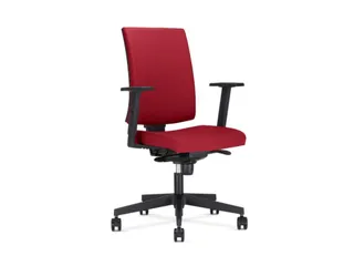 Bureaustoel Zwart Bekleding Rood Zitting 410-540x460x450mm - 2