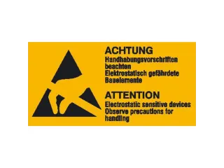 waarschuwings-combibord,Elektrostatisch gevoelige onderdelen,PVC - 1