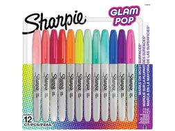 Viltstift Sharpie Glampop fijn assorti blister à 12 stuks