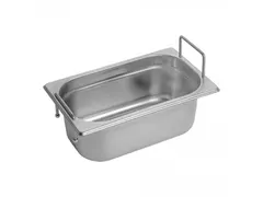 Caterchef Gastronorm bak RVS met greep 1/4 GN 100mm