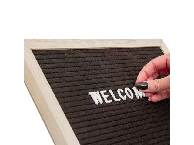 Letterbord Zwart 60x80cm met houten lijst Wandmontage