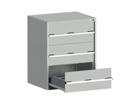 ladekast HxBxD 1000x800x650mm 3laden zware lasten RAL7035