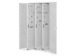 verticale kast,HxBxD 1950x1000x600mm,geperfor. deur,RAL5010