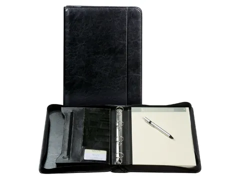 Schrijfmap Brepols Palermo A4 met rits inclusief schrijfblok 4-rings z