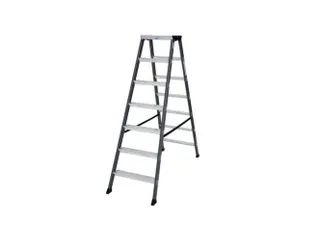 dubbele ladder,beide zijden,2x8treden,Stand H 1,3m,balk L 1,85m - 1