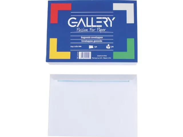 Gallery Envelop Wit 114x162 Gegomd 50 Stuks