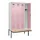 locker met bank,HxBxD 2120x1200x815mm,4vak,vak B 300mm,cilinderslot